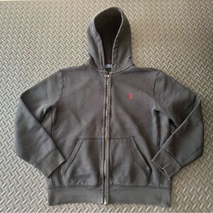 Sold on 🔴 Ralph Lauren Fleece Full Zip Hoodie Large Faded Black